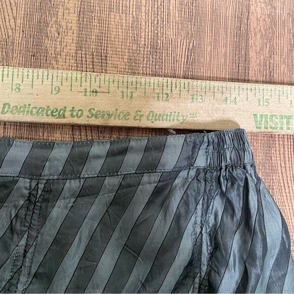 Hanna for La‎ Journee Lagenlook Metallic Stripe Satin Bustled Skirt Size 3 - Picture 6 of 7